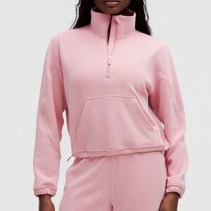 Lululemon Pink Quarter-Zip Sweatshirt